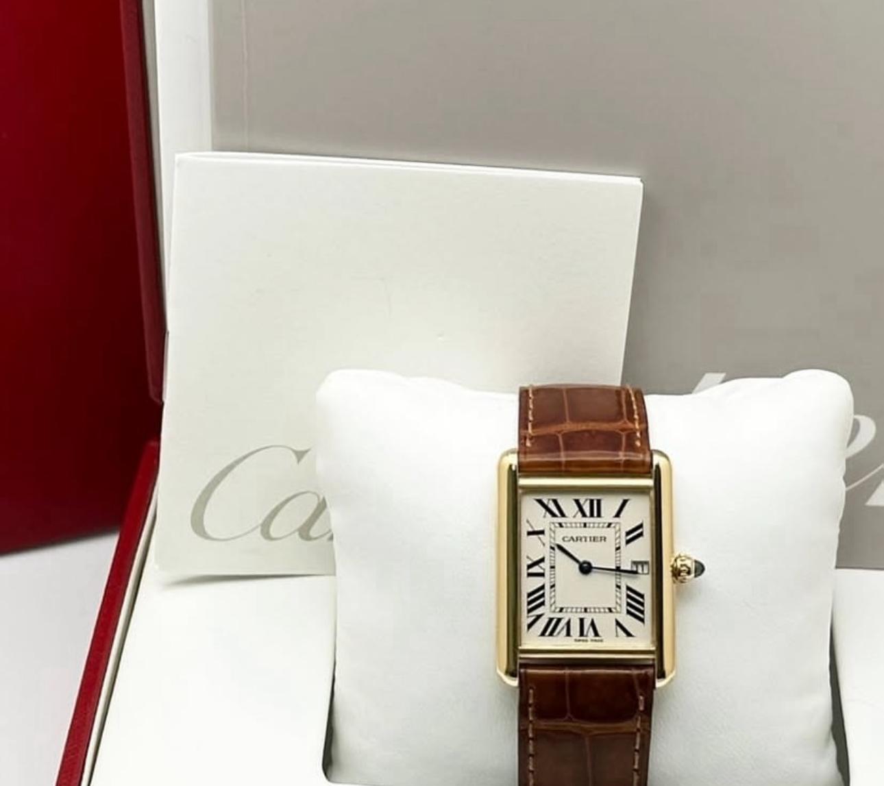 Montre Cartier Tank Louis W1529756 Réf. 2441 en or jaune 18 carats – Boîte & papiers d’origine