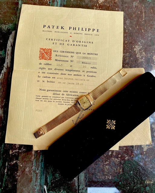 Patek Philippe Femme – 23 mm – Or massif 18 carats – Remontage manuel – Réf. 3352/1