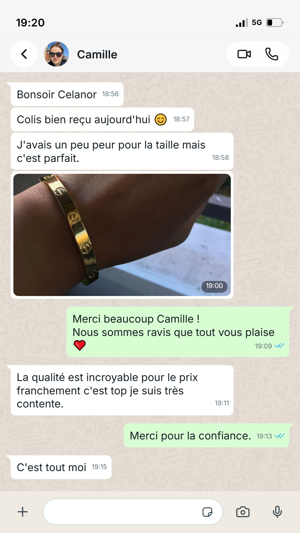 Retour client Camille